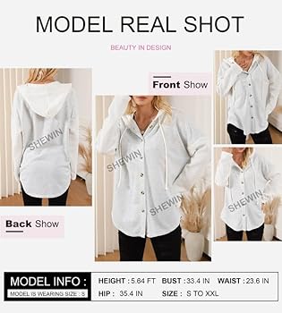 SHEWIN Women's Sweatshirts for Women Loose Fit Jackets